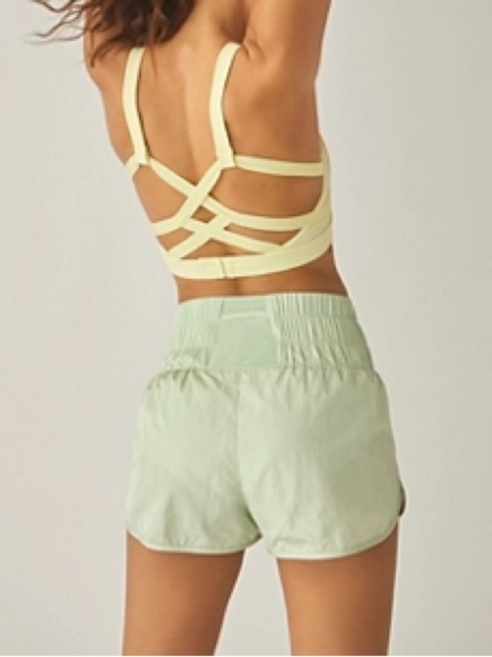 Free People The Way Home Run Shorts - Small - Light Green